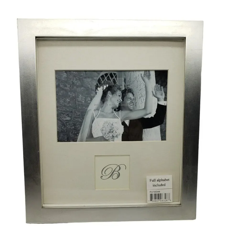 Cynthia Royce Silver Toned Monogramed Picture Frame